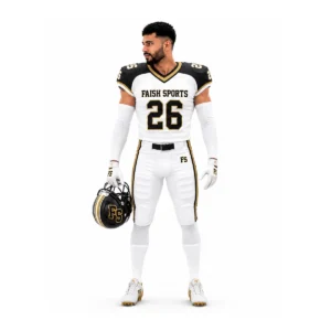 White Gold American Football Uniform Faish Sports