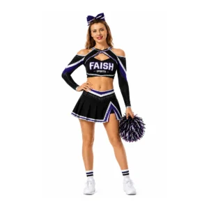 Black Purple Cheerleading Jersey Faish Sports
