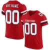 Red football uniform with custom team design and player number 26