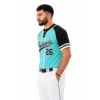 Teal black softball uniform designed by Faish Sports for teams