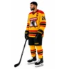 Yellow black ice hockey jersey designed by Faish Sports for teams