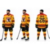 Yellow black ice hockey jersey designed by Faish Sports for teams