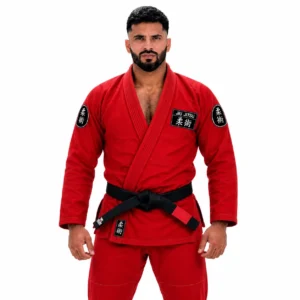 Red BJJ Gi Custom Jiu Jitsu Uniform by Faish Sports