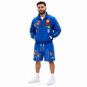 Black Sports Windbreaker Jacket Team Track Jacket by Faish Sports
