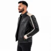 Black Leather Racer Jacket Premium Men's Leather Outerwear by Faish Sports