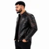 Black Motorcycle Leather Jacket Premium Men's Riding Jacket by Faish Sports