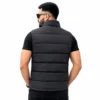 Black Puffer Vest Jacket Lightweight Winter Bodywarmer by Faish Sports
