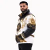 Black White Designer Puffer Jacket Premium Winter Jacket by Faish Sports