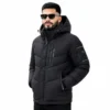 Black Hooded Puffer Jacket Premium Winter Outerwear by Faish Sports
