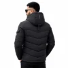 Black Hooded Puffer Jacket Premium Winter Outerwear by Faish Sports