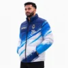 Blue White Puffer Jacket Premium Winter Jacket by Faish Sports