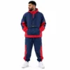 Red Blue Hooded Windbreaker Jacket Sports Track Suit by Faish Sports