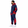 Red Blue Hooded Windbreaker Jacket Sports Track Suit by Faish Sports