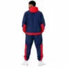 Red Blue Hooded Windbreaker Jacket Sports Track Suit by Faish Sports