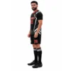 Custom Volleyball Uniform Black Red Team Kit by Faish Sports