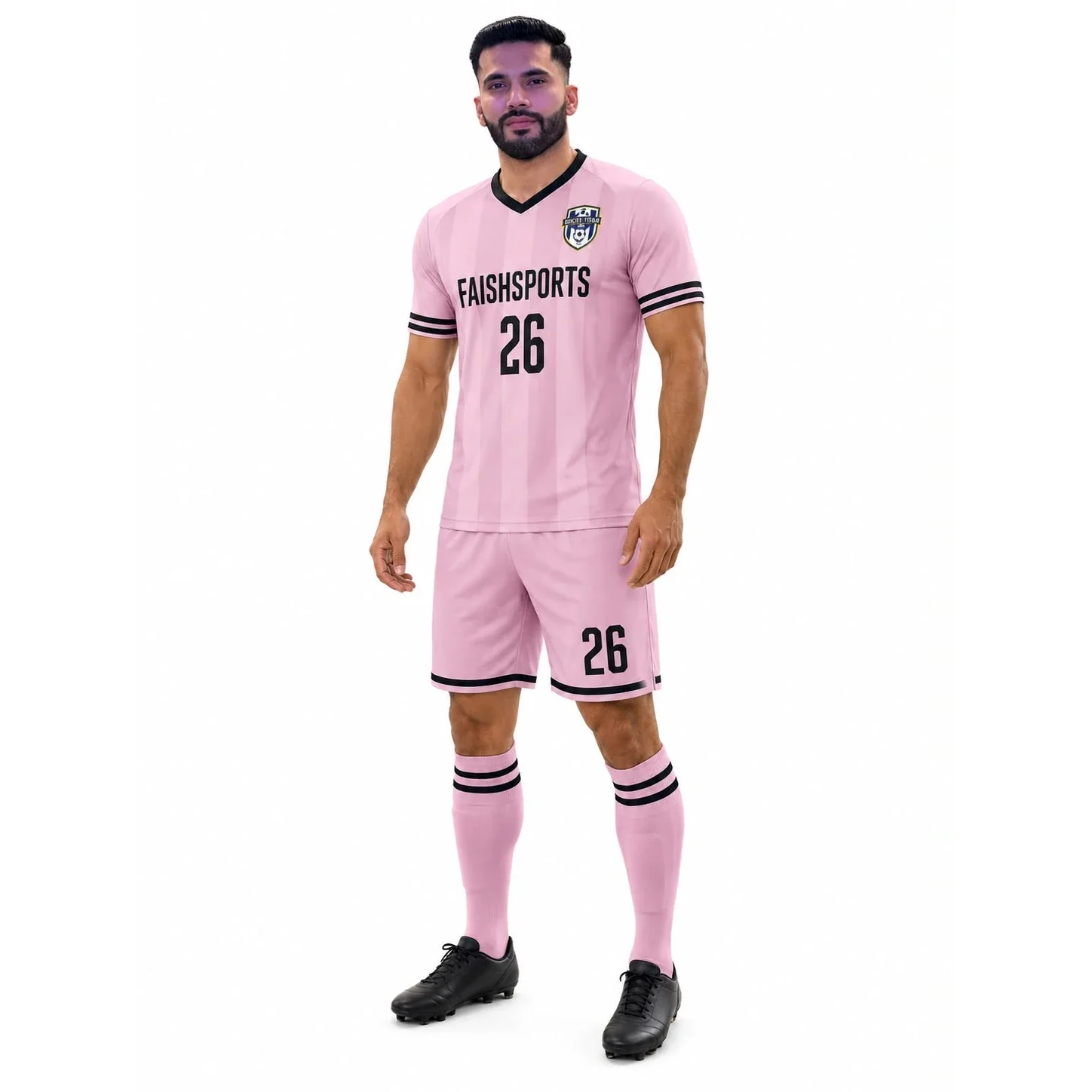 Pink Volleyball Jersey Set Custom Team Uniform by Faish Sports