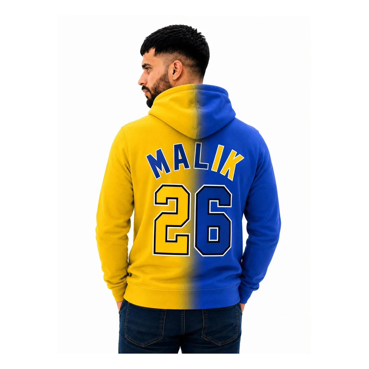 Blue Yellow Sports Hoodie by Faish Sports